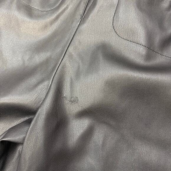 Ronny Kobo Wide Leg Cargo Pants faux leather black  size 10 - Picture 10 of 10